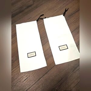 Gucci White Dust Bag Pair